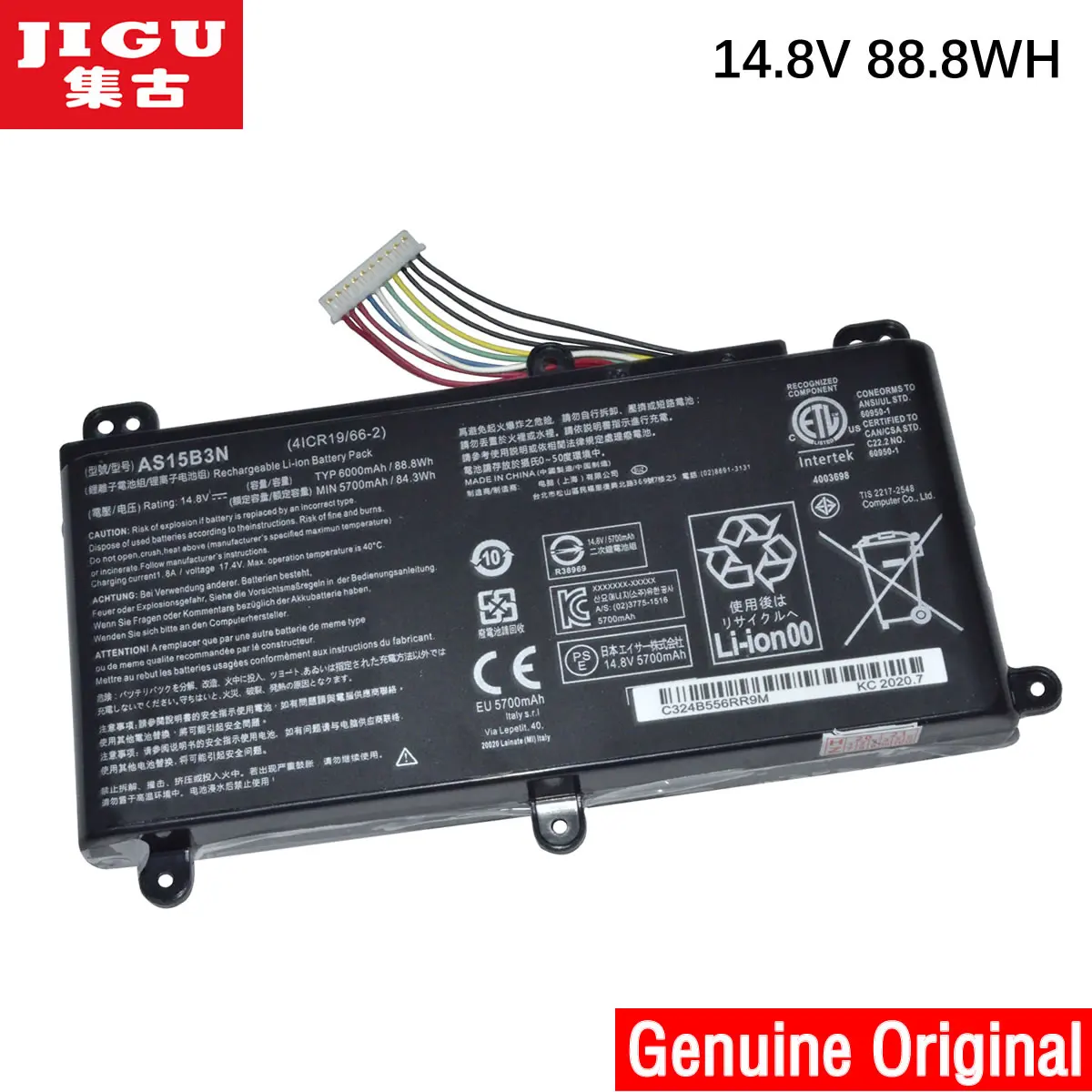 Оригинальный аккумулятор JIGU для ноутбука AS15B3N ACER GX21 71 74DP Predator 15 G9 591 74KN 592
