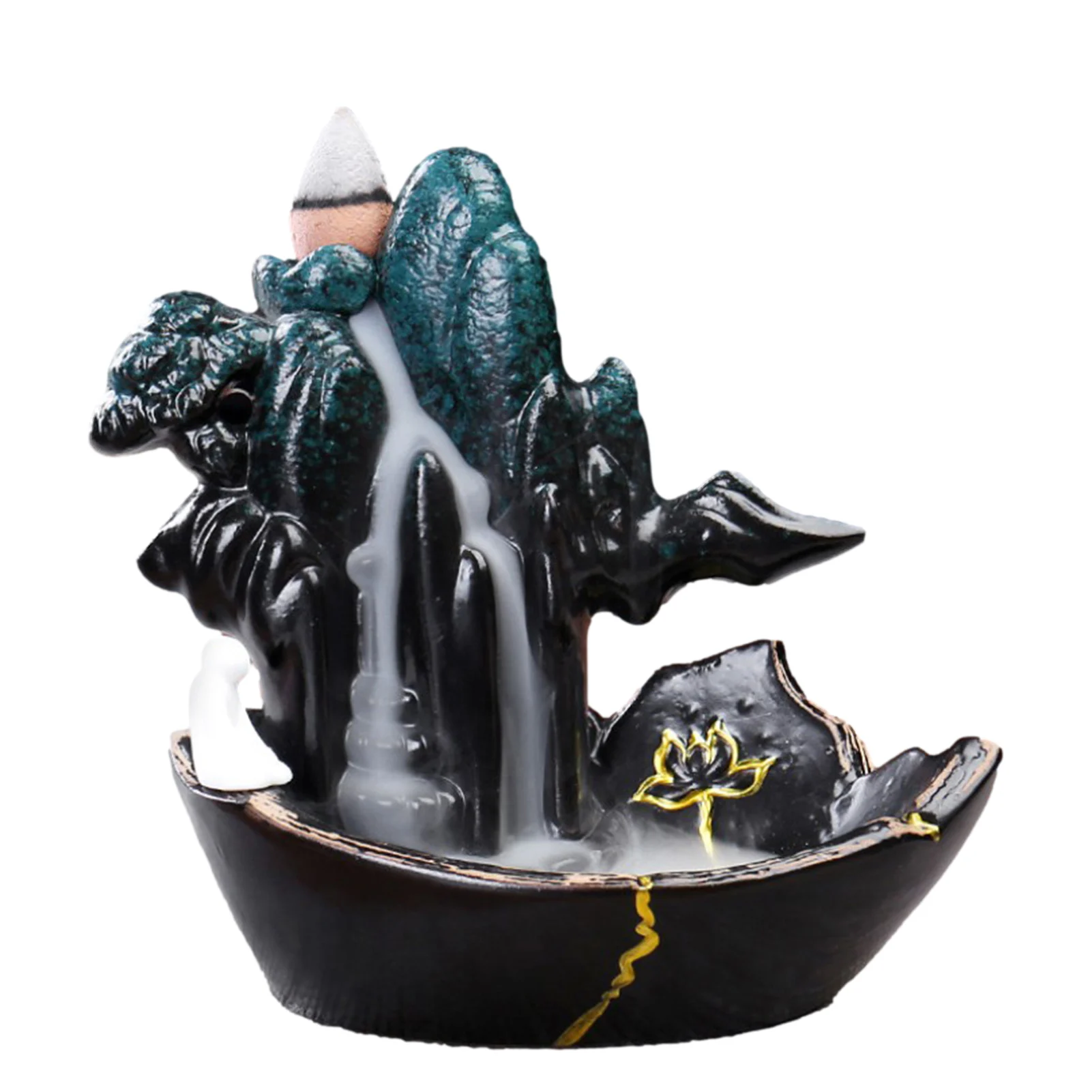 

Backflowing Incense Burner Handicraft Sandalwood Cones Home Decoration Craft For Living Room Bedroom Study Meditation Room Yoga