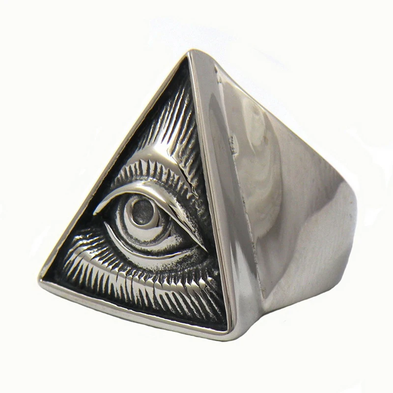 FDLK мужские металлические байкерские кольца со сглаза масонский глаз с черепом