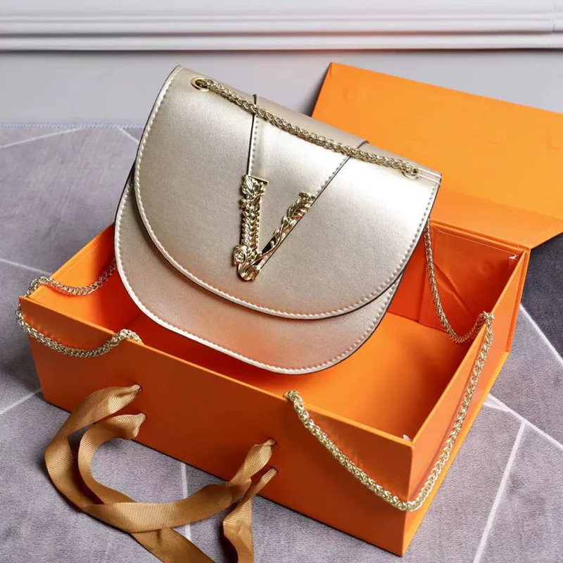 2021 New Fashion Famous Luxury Brand Chain Saddle Bag High Quality Leather Ladirs Crossbody Shoulder Bag  Purses and Handbags Cc