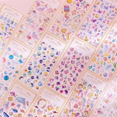 1 шт. kawaii стикер для канцелярских товаров Единорог из горного хрусталя Кристалл Капля стикер Дневник планировщик украшения Мобильный телефон стикер скрапбук D