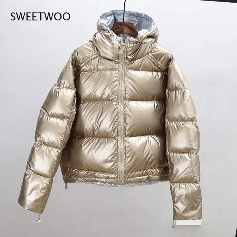 Real Fur Coat Natural Fox Fur Collar 2021 Winter Jacket Women Loose Short Down Coat White Duck Down Jacket Thick Warm Down Parka