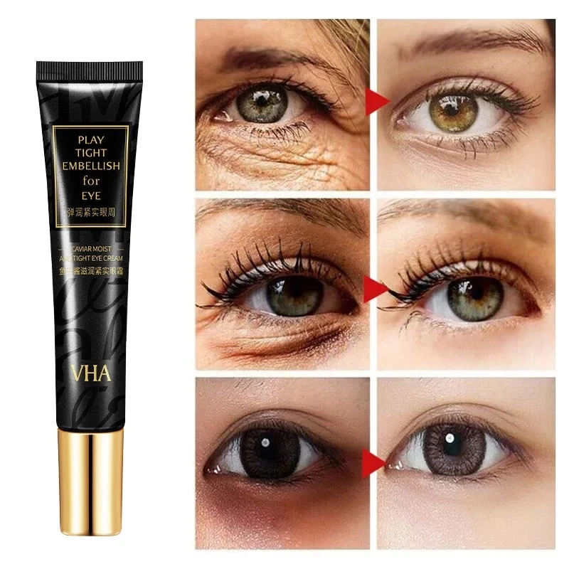 Икра увлажняющий крем для век авокадо успокаивает! Убирает темные круги под