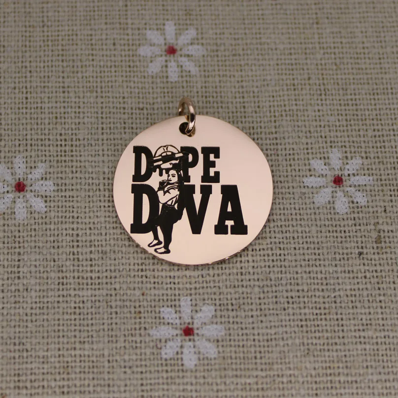 Dope Diva очарование афро сексуальная леди из нержавеющей стали подвески высоко