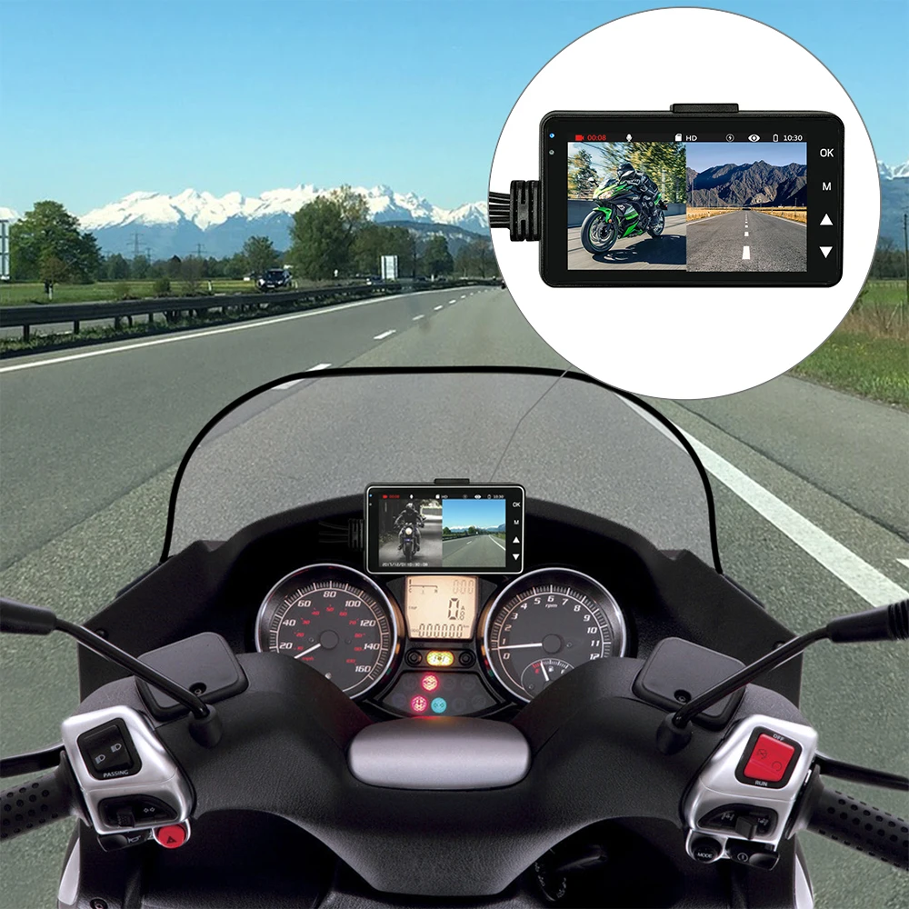 

Motorcycle Camera DVR Motor KY-MT18 Dash Cam Special Dual-track Front Rear Recorder night vision G-sensor Motorcycle black box