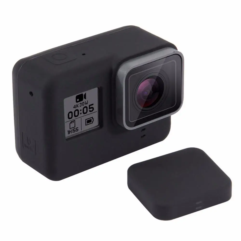 PULUZ мягкий силиконовый защитный чехол для камеры с крышкой объектива Gopro Hero7