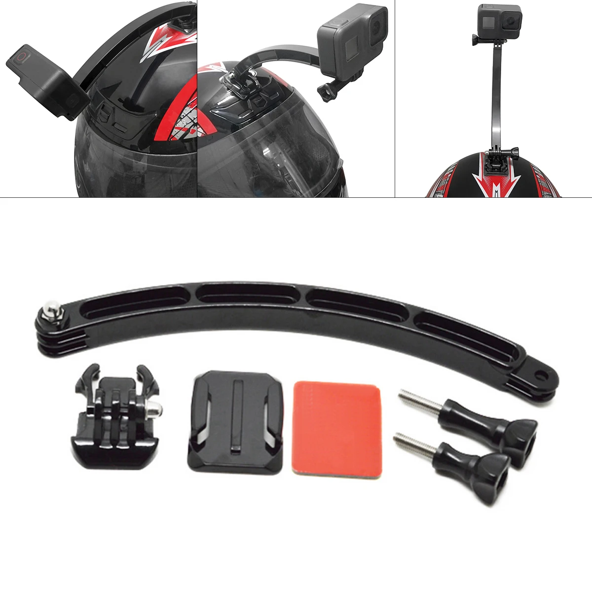 

Helmet Extension Arm Mount Kit Fit for Hero 9 8 7 6 5 Fit for Sjcam Action Camera Accessories Outdoor Sport Equipment