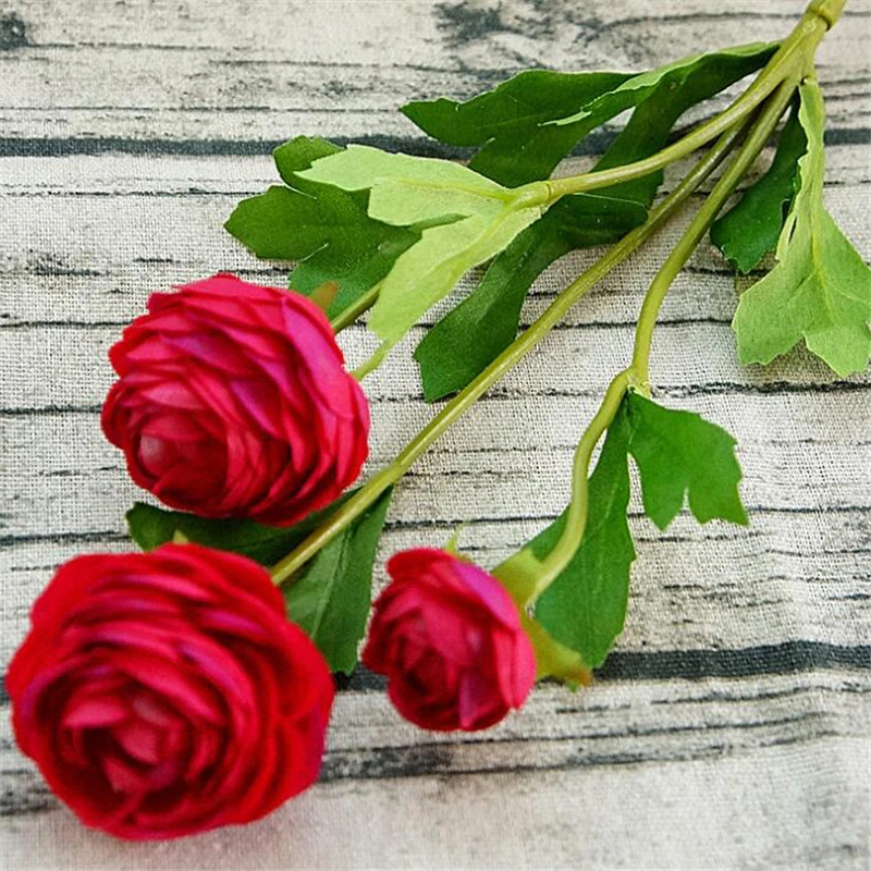 12 шт. искусственные лютики Азиатский пионы цветы шелк Флорес Флер искусственное