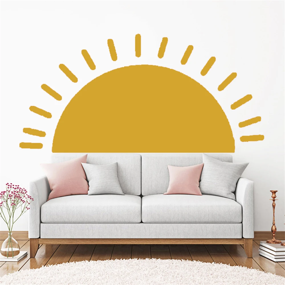 Настенные стикеры в стиле бохо с изображением полусолнца наклейки виниловые