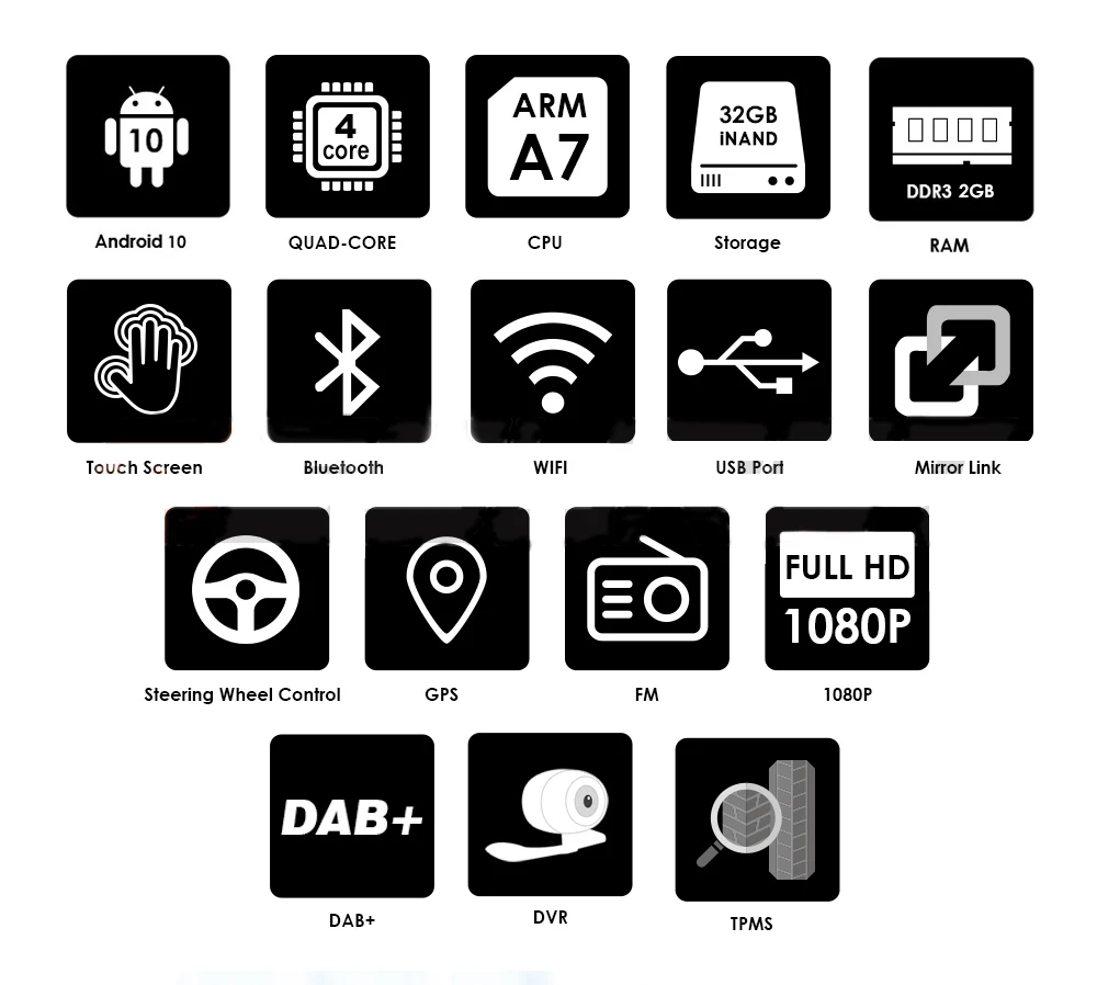 android 10 2din car multimedia player for vwvolkswagengolfpolotiguanpassatb7b6seatleonskodaoctavia radio gps free global shipping