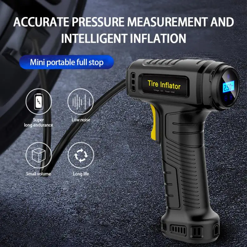 

Автомобильный воздушный компрессор, перезаряжаемый беспроводной надувной насос высокого давления для автомобиля, внедорожника, квадроцик...