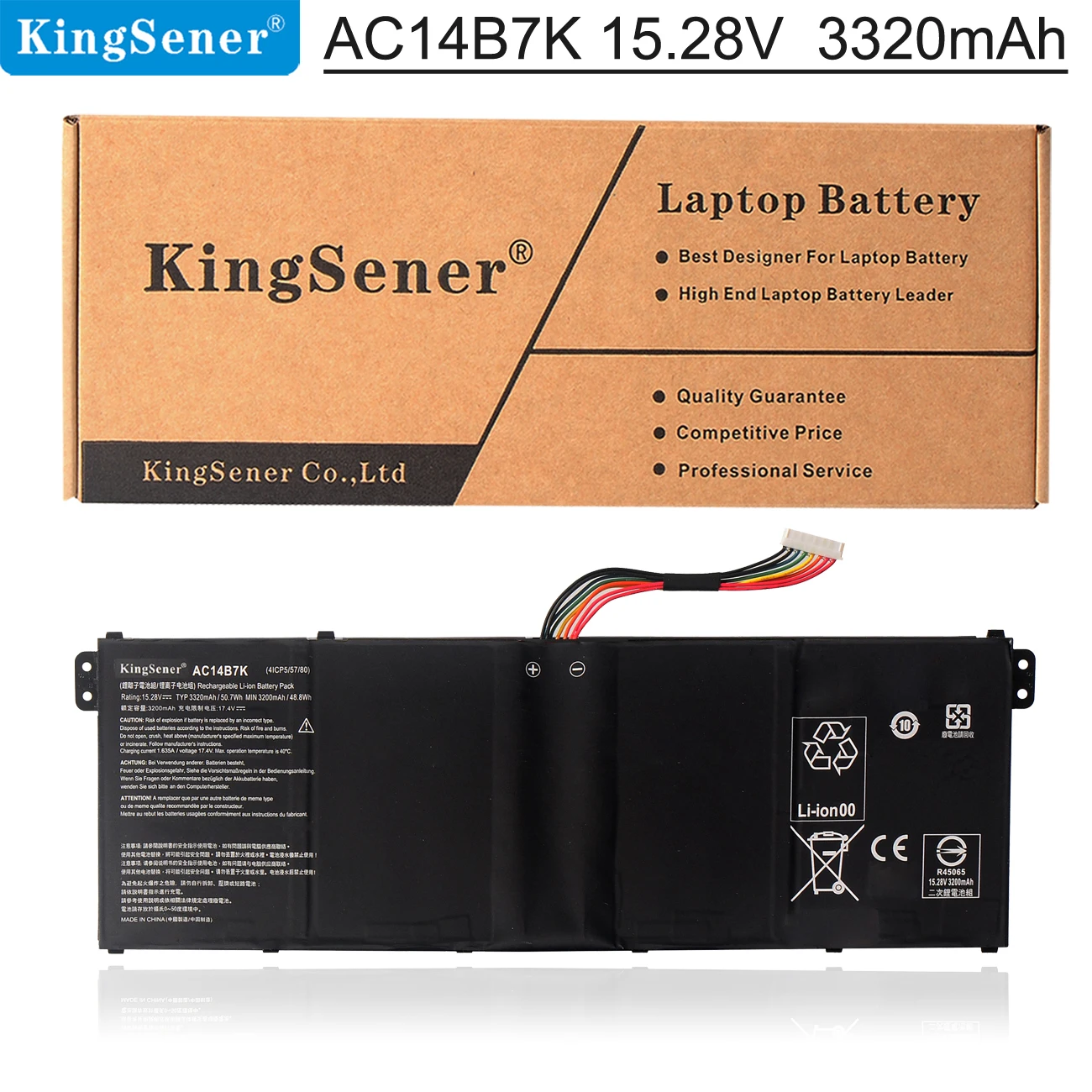 KingSener Новый AC14B7K ноутбук Батарея для Acer спин 5 SP515 51GN Swift SF314 52 деталь нитро