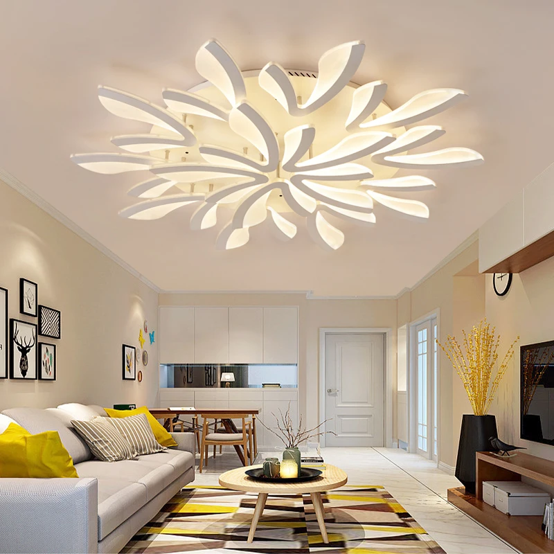 Новый современный потолочный светильник Padn с цветами и пультом дистанционного