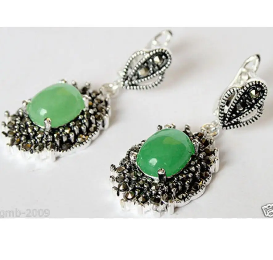 Модные ювелирные изделия Бесплатная доставка новая пара натуральный зеленый