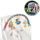 Детские игрушки для 0-12 месяцев, игрушки-погремушки для кроватки в коляску для новорожденных, подвесная кроватка с животными, игрушка-колокольчик, плюшевый мобиль для мальчиков и девочек