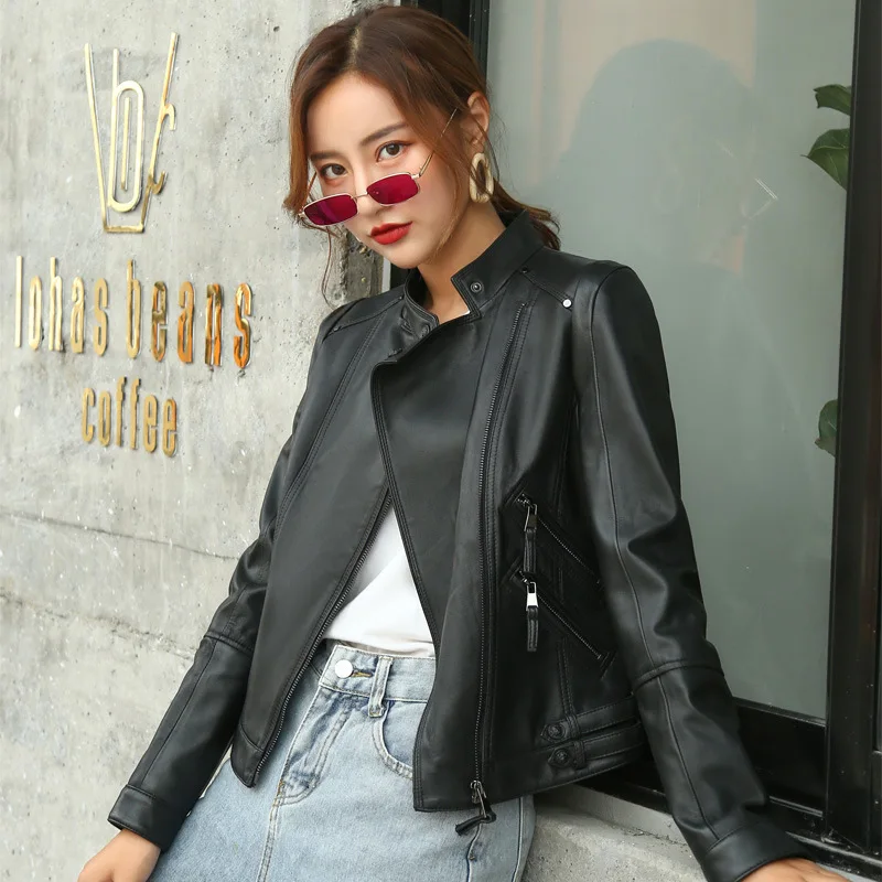

Genuine Leather Jacket Women Natural Leather Coats for Female Women's Leather Jacket Women's Clothing Mujeres Abrigos J1867 Zjt3