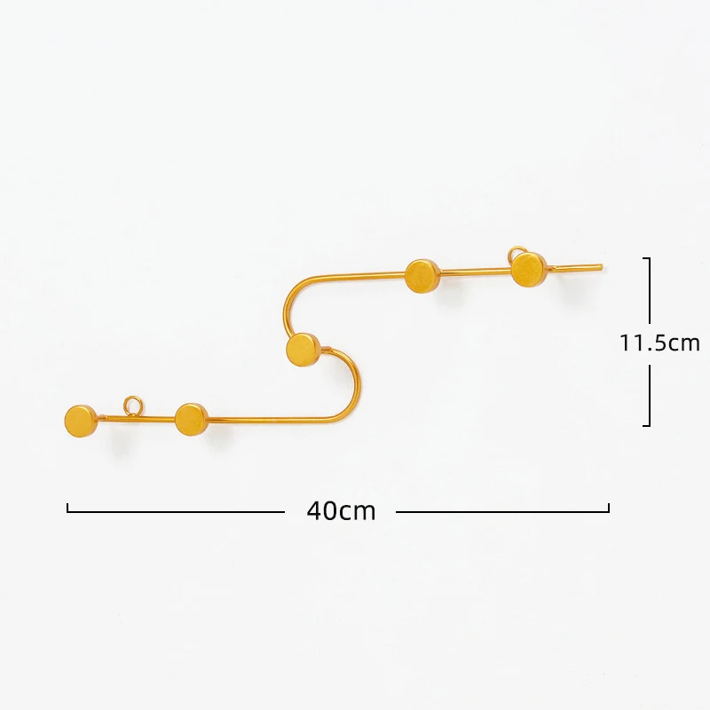 Coat Hook Wall Mounted Decorative Metal Hanger with Hanging Holes Creative Modern Art Rail for Hat Key Scarf JY | Дом и сад