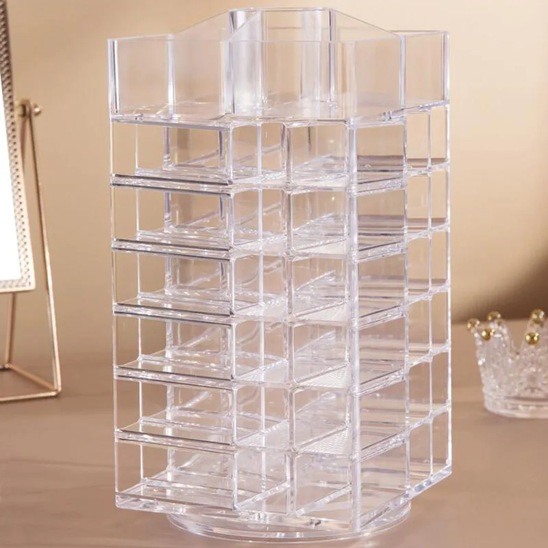 Вращающаяся коробка для хранения губной помады органайзер макияжа