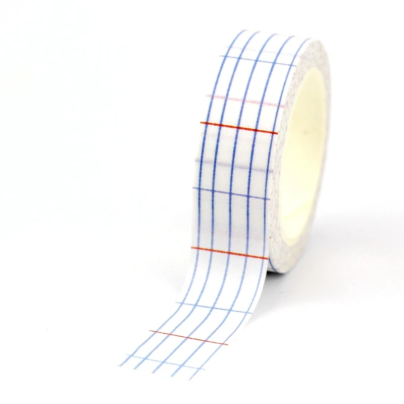 

Синяя клетчатая декоративная лента GREATHOPE WASHI TAPE 10 м