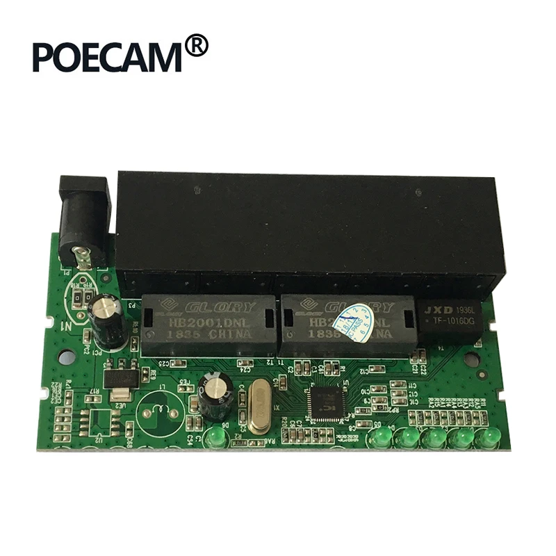 5 Порты и разъёмы Быстрый ethernet-коммутатор модуль PCBA концентратор Мини Размеры 88*44