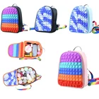 Новые сумки для книг с 3D принтом Радужный рюкзак попит для подростков унисекс Регулируемый плечевой ремень сумки для книг для девочек и мальчиков подарок