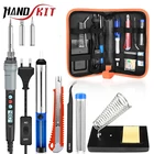 Комплект паяльника с цифровым дисплеем 90 Вт, электрические паяльники с регулируемой температурой, профессиональный набор инструментов для сварки