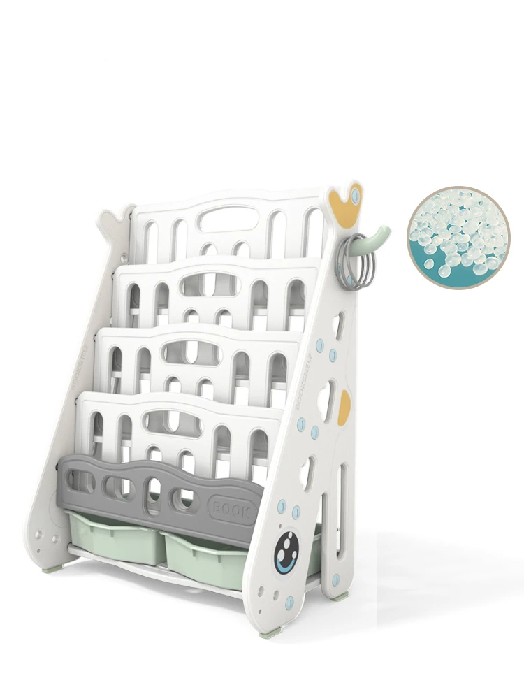 

Household Floor-standing Plastic Children's Bookshelf Sorting Toys Storage Rack Multi-layer Picture Book Shelf Firm And Stable