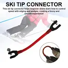 Коннектор для лыжных наконечников для тренировок на открытом воздухе, компактный Отличный эластичный коннектор, фиксатор, идеально подходит для начинающих лыж