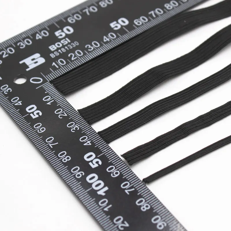 1 рулон эластичной ленты белого и черного цвета нейлоновая Резиновая лента шнур