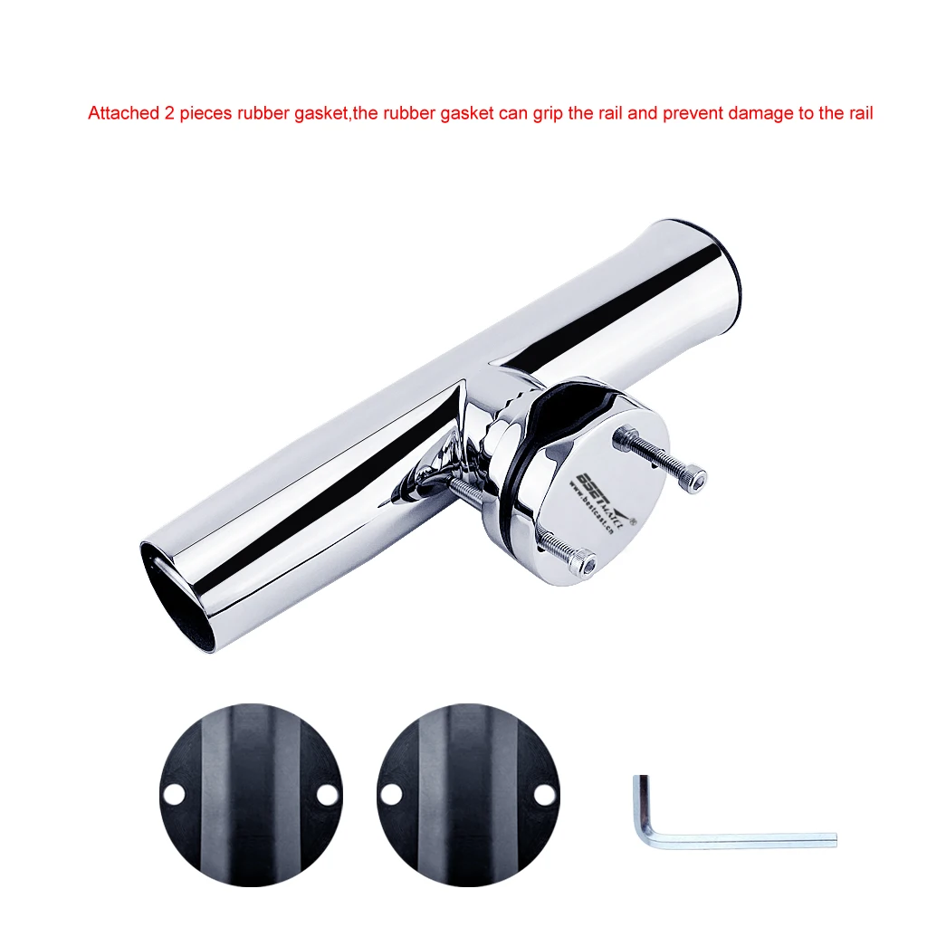

Stainless Steel 316 Fishing Rod Rack Holder Rest Pole Bracket Support Rail Mount for 1 to 2 inch Rail Marine Boat Accessories