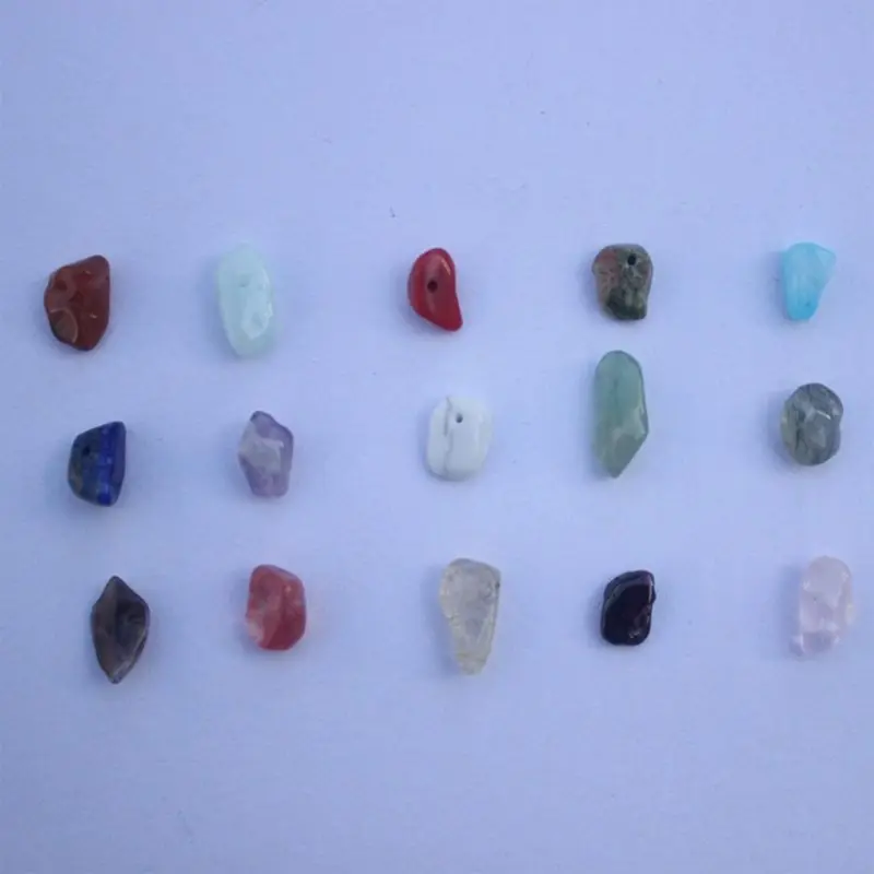 

15 Color Assorted Gemstone Beads Irregular Shaped Natural Chips Kits for DIY Crafts Bracelets Pendant Jewelry Making F25 21