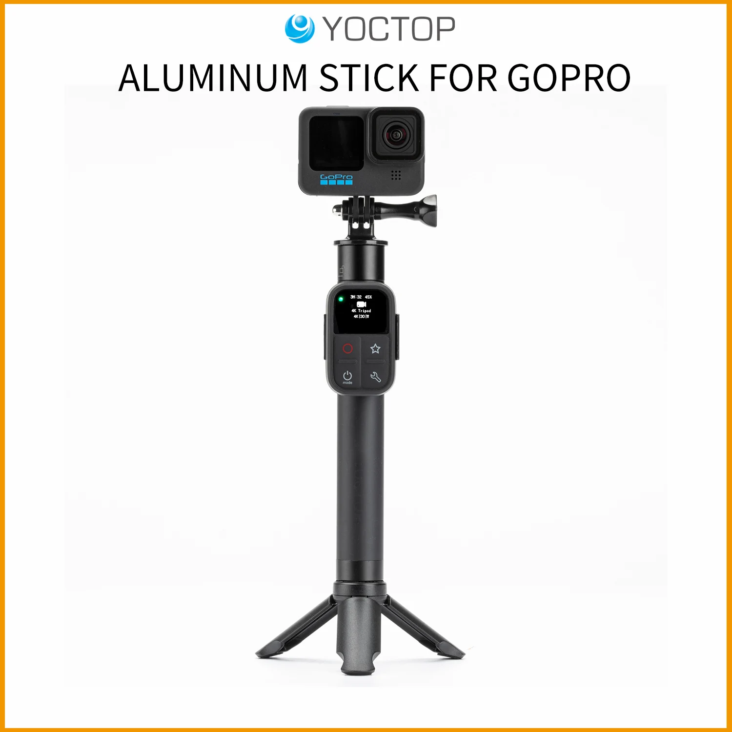 Extending Stick with Remote Housing for GoPro Aluminum alloy High-quality Durable and Portable