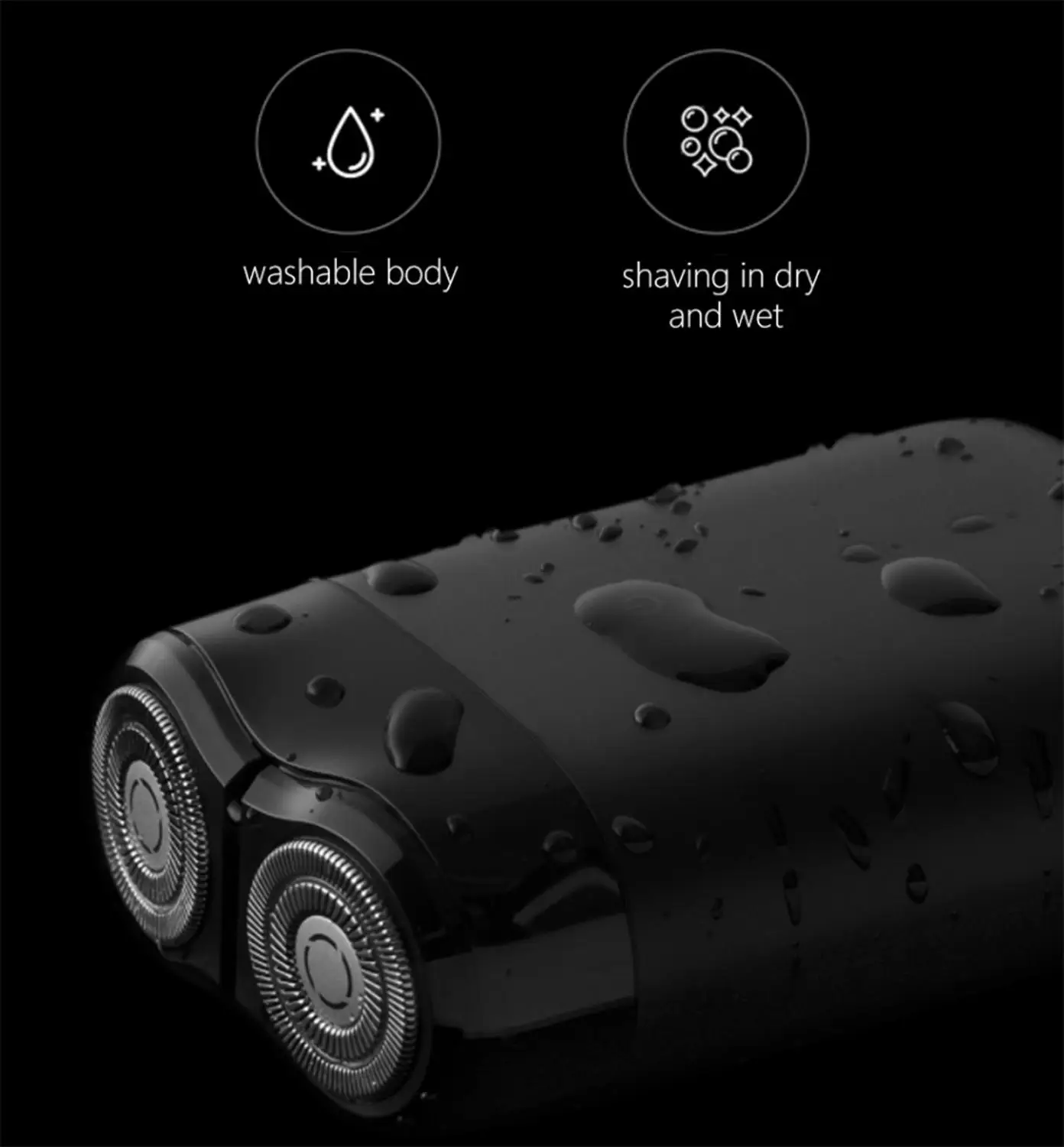 Оригинальная электробритва Xiaomi вращающаяся двойная головка для мытья всего тела