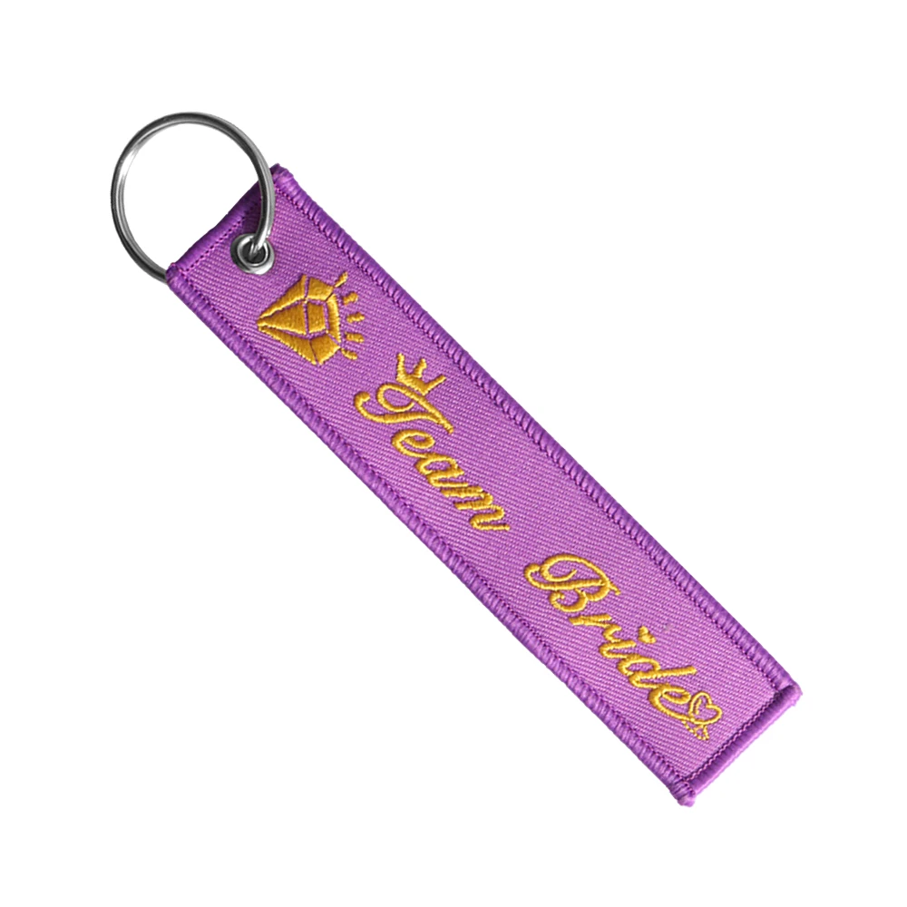 Женский брелок модный для ключей команды невесты свадебной вечеринки пурпурный