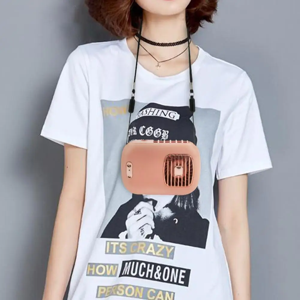 

Модный легкий портативный переносной мини USB-вентилятор для ожерелья ярких цветов с регулировкой из АБС-пластика, повседневные принадлежно...