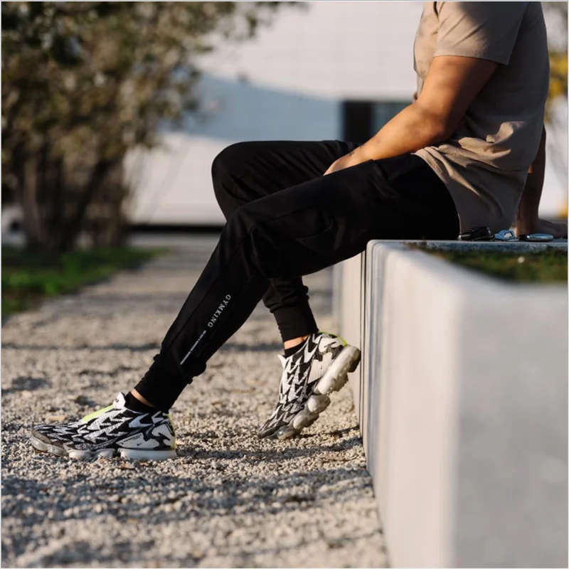 

New Solid Color Casual Pants Men Brand Men's Fashion Drawstring Full Length Pants Slim Harajuku Style Pencil Pants Male