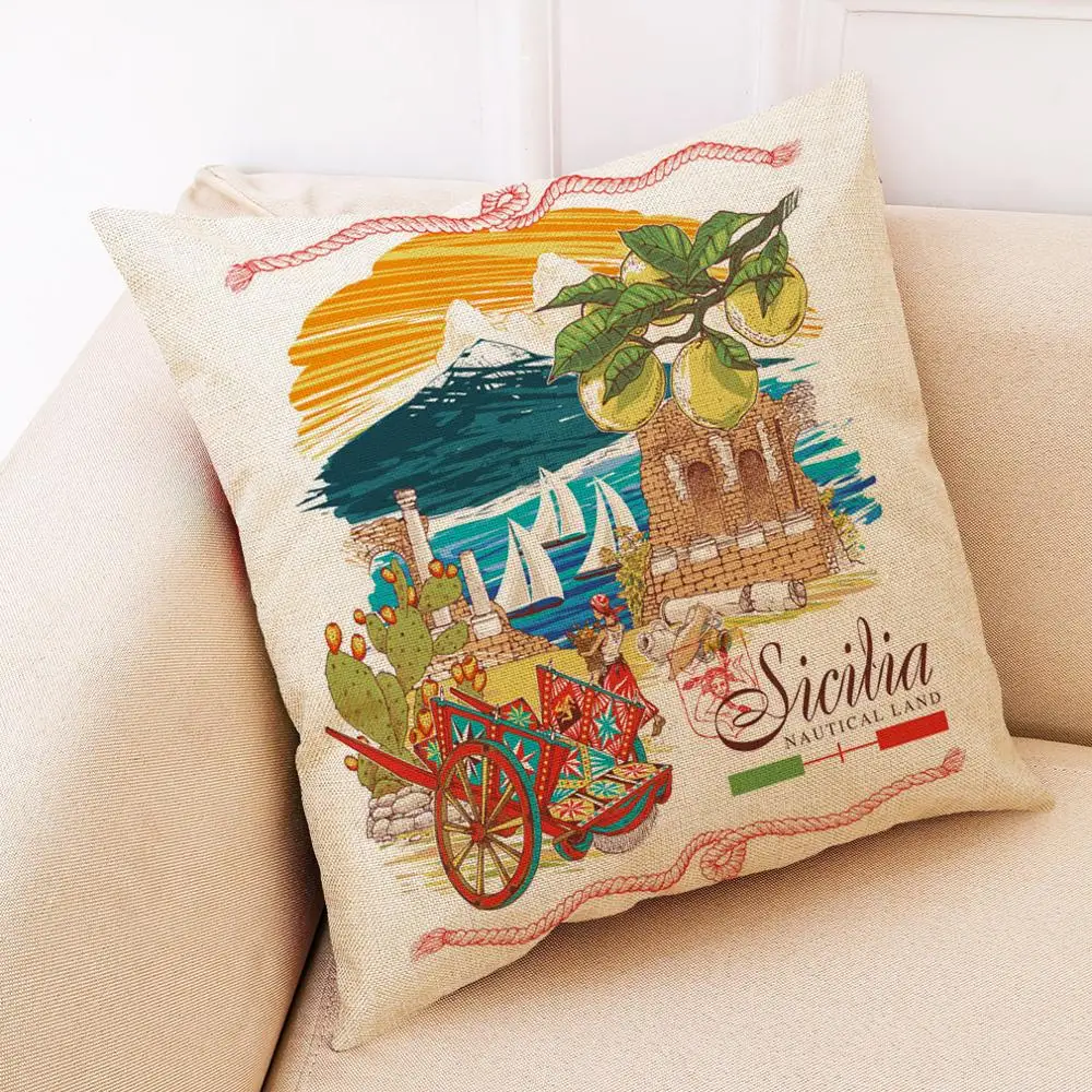 Zeroomade современные пляжные живописные наволочки для подушек домашние