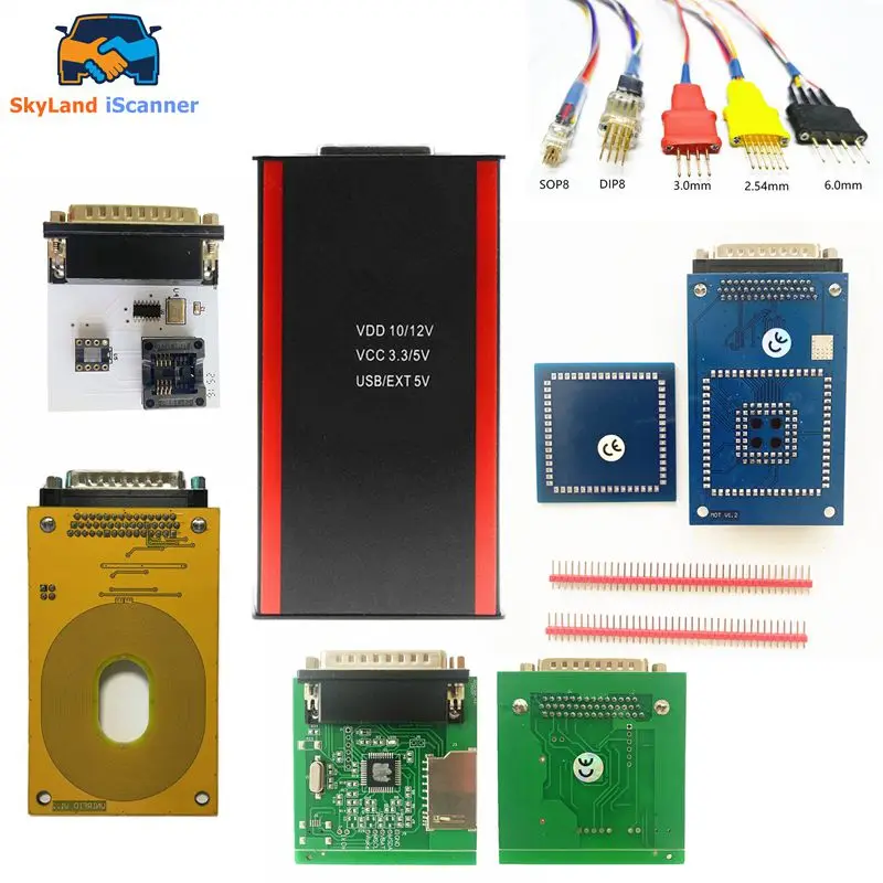 

2021 новейший инструмент для диагностики автомобиля OBD2 Iprog + V86 с 5 датчиками RFID/K-LINE/CAN BUS/PCF79XX/MB ИК адаптеры