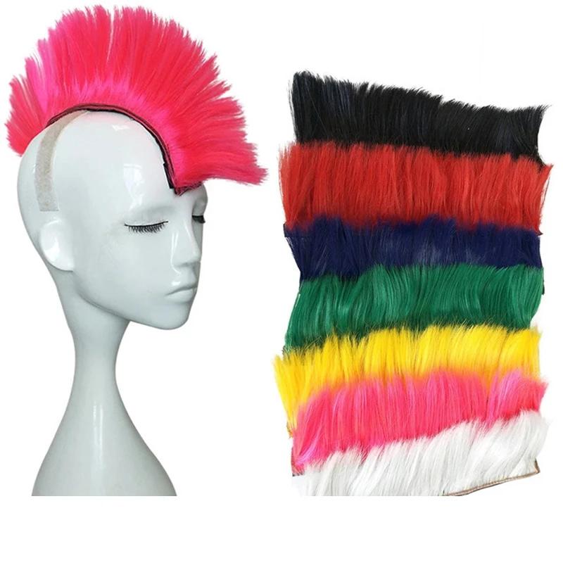 DIY мотоциклетный шлем дреды конский хвост коса панк волосы Toupee Mohawk моделирование