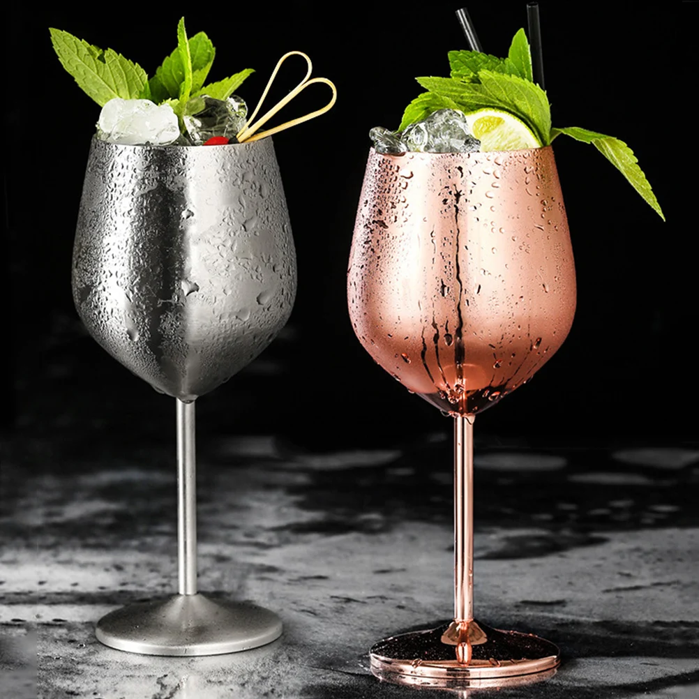 Бокал для красного вина из нержавеющей стали серебристые розовые золотистые