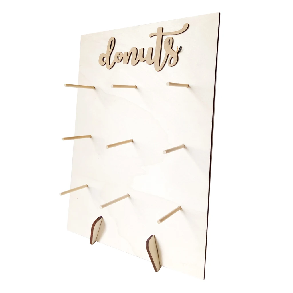 Деревянная подставка в виде пончика украшение вечерние держатель для