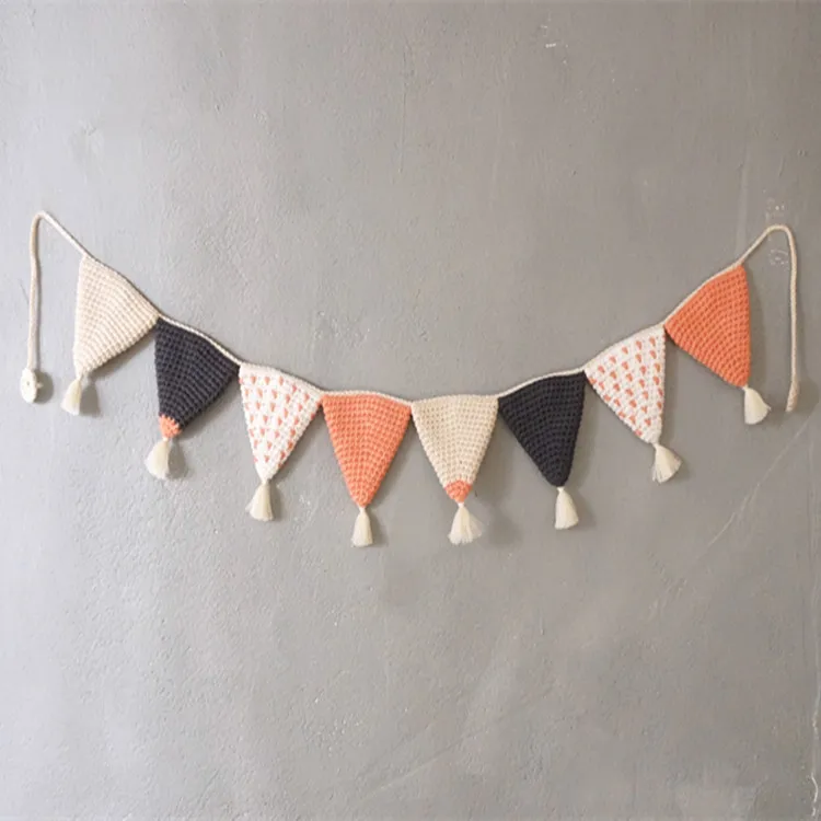 Home Decoration pendant bedroom living room wall triangular hanging flag children's room decoration wall hanging