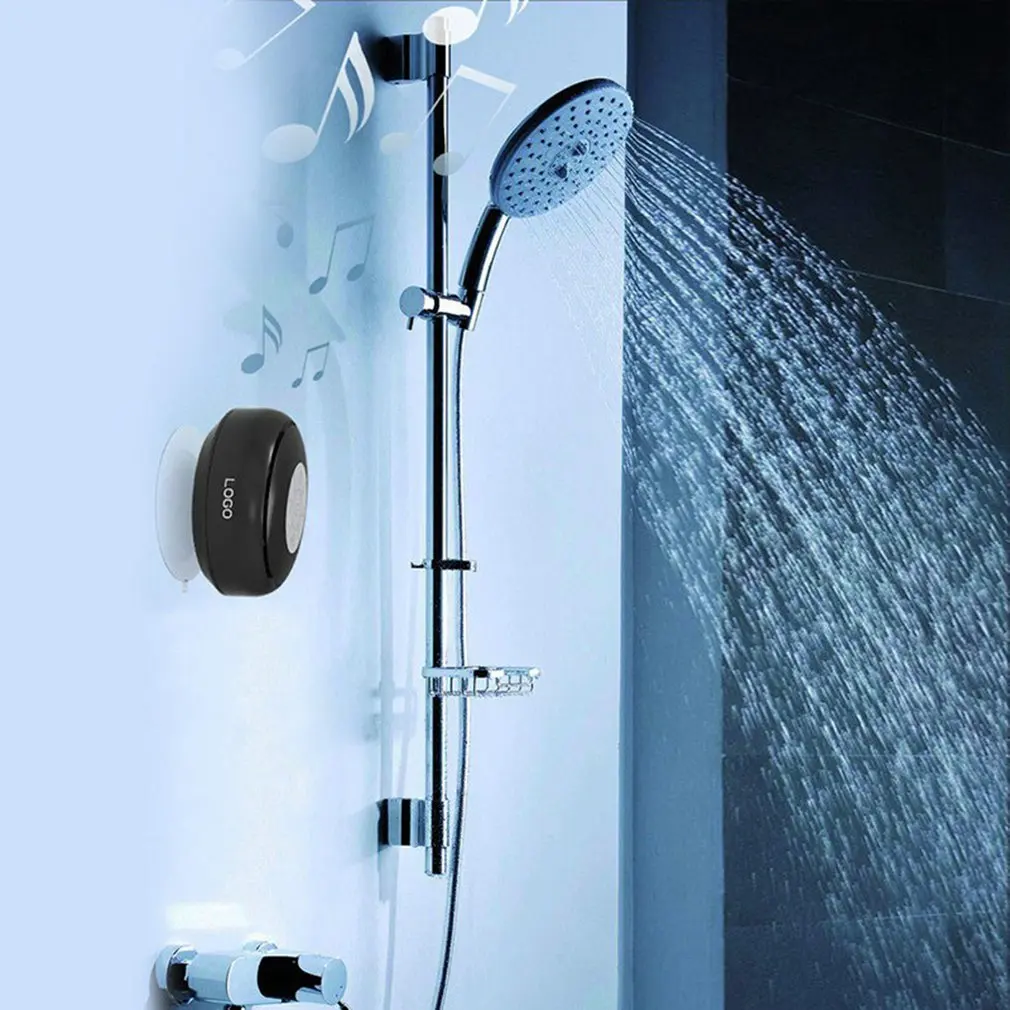 

Portable Wireless IPX4 Waterproof Shower Speaker Handsfree Sucting Mic Car Bathroom Wireless Audio Transmission