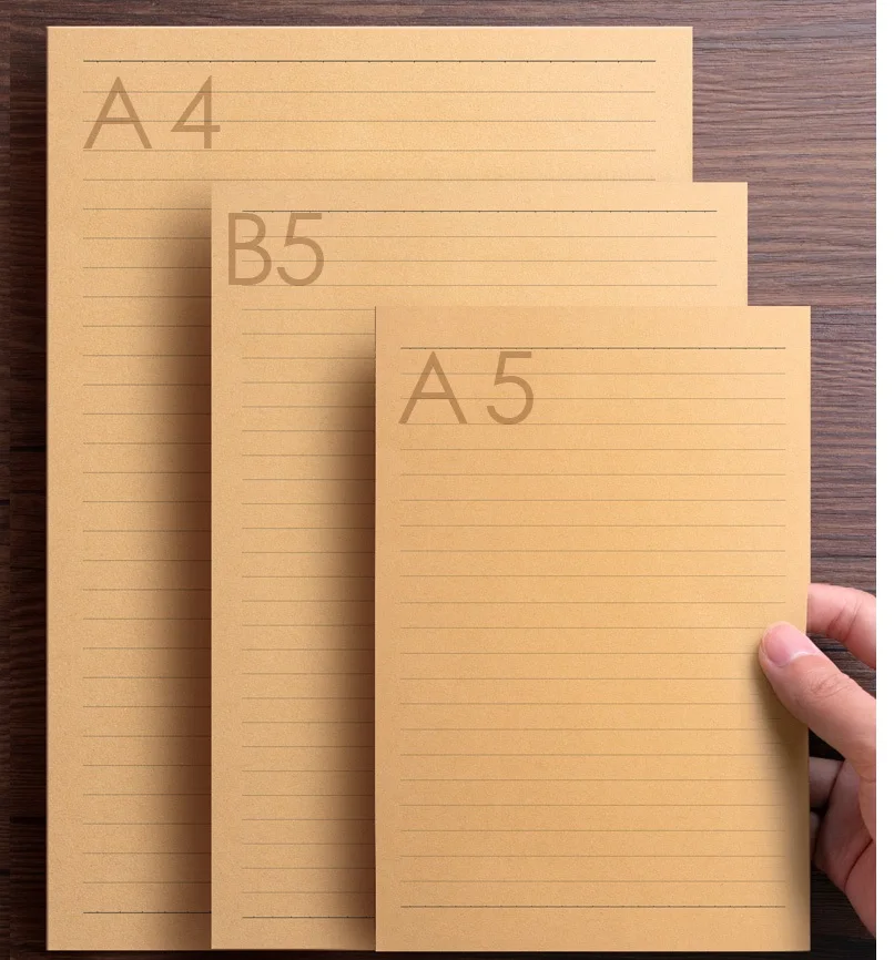 

A4/B5/A5 Vintage Kraft paper Writing Letter Stationery Romantic Creative Small Fresh Japanese Style Letterhead Note craft Paper