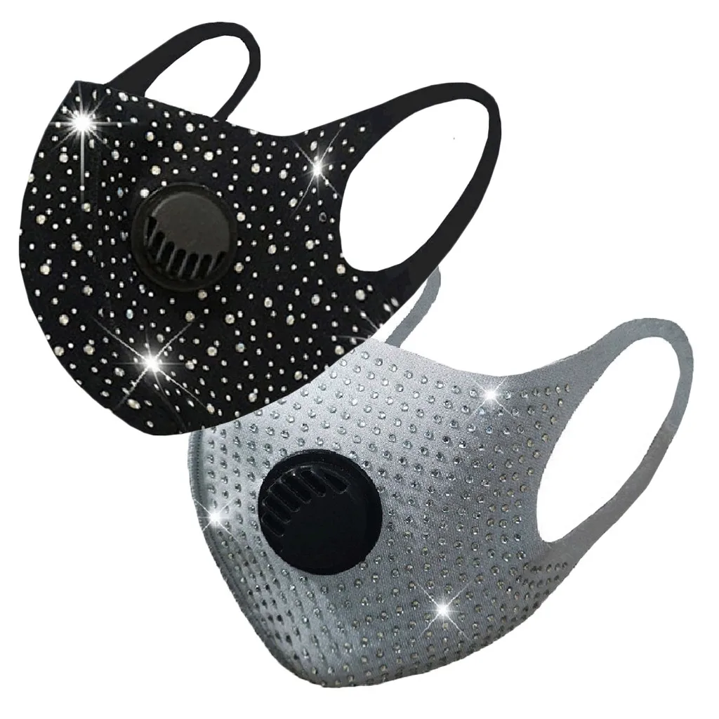 

2pc Diamond Breathable Mouth Mask Unisex Face Protection Mask Reusable Washable Mask Mascarillas Earloop Mask Face Sheild