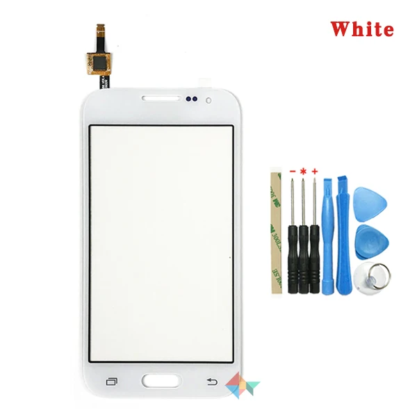 G360 white With Tool Для samsung Galaxy DUOS Core Prime G360 G360H G3608 G361 G361H G361F сенсорный экран дигитайзер Переднее стекло объектив сенсорная панель - Цвет: G360 white With Tool