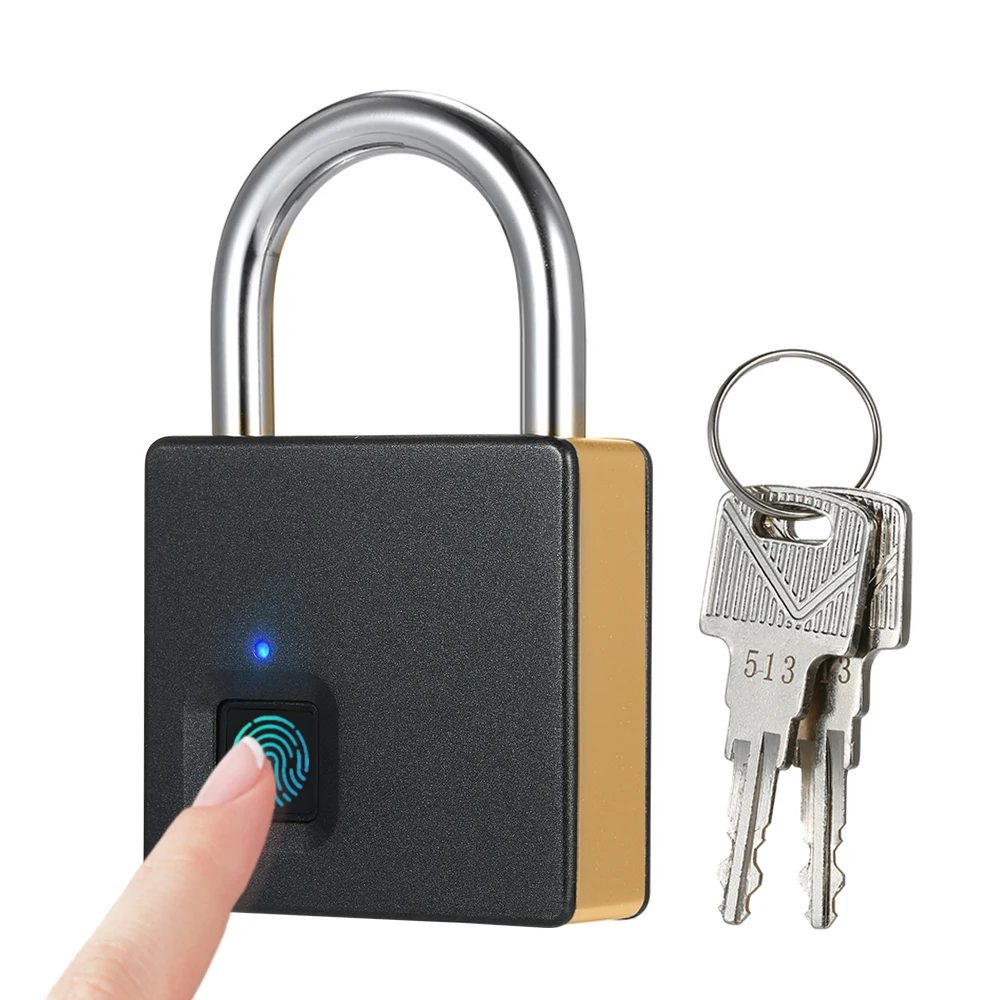 С 2 клавиши умный замок со сканером отпечатка пальцев USB Перезаряжаемые IP65