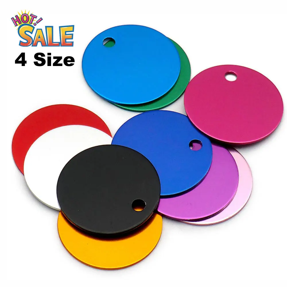 100 шт. круглые алюминиевые идентификационные метки для собак | Дом и сад