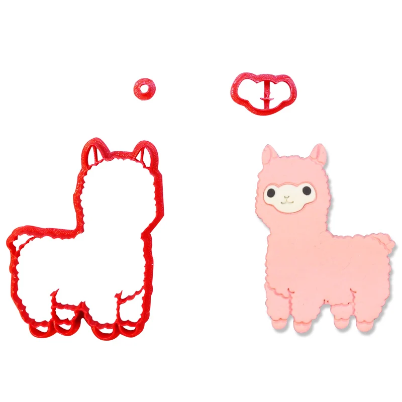 3D печатная пластиковая лама режущие инструменты для печенья мастики Cactus