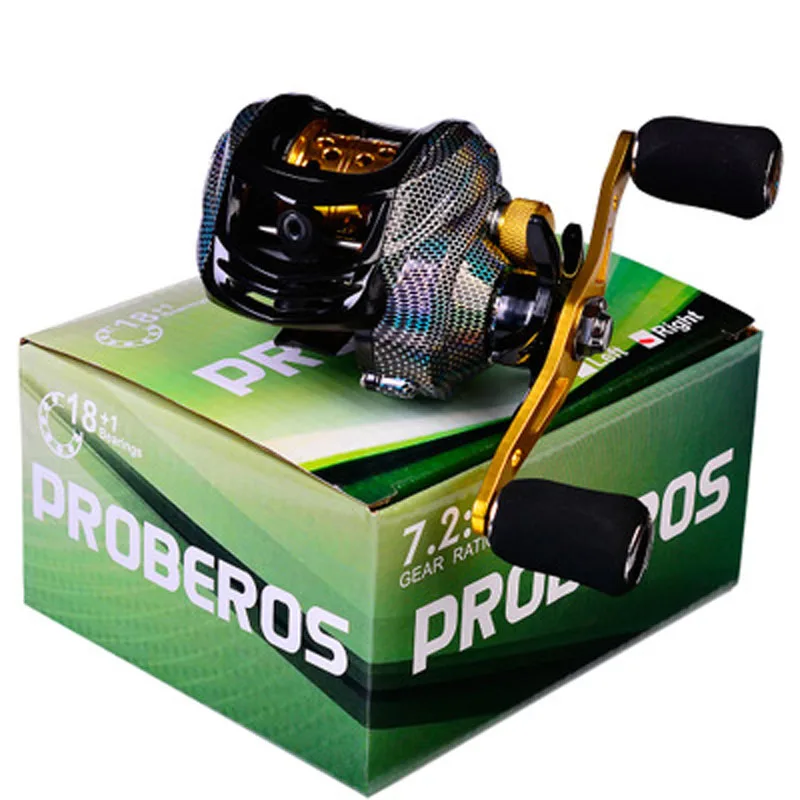

GOOSHING Baitcasting Fishing Reel 17+1 Ball Bearings 7.2:1 High Speed 10KG Max Drag Casting Fishing Carbon Fiber Fishing Wheel